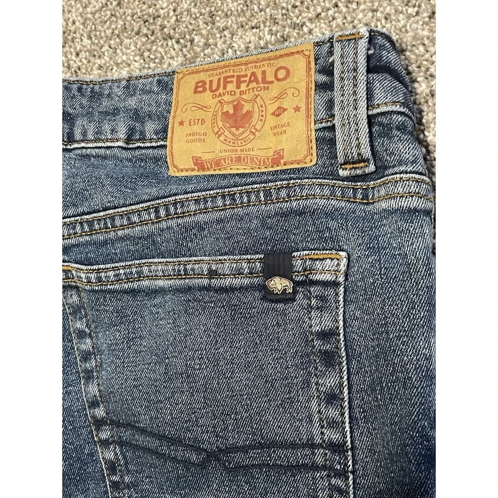 Buffalo David Bitton Blue Jeans Mens Slim‎ Bootcut King 30x30- Actual Size 32x28